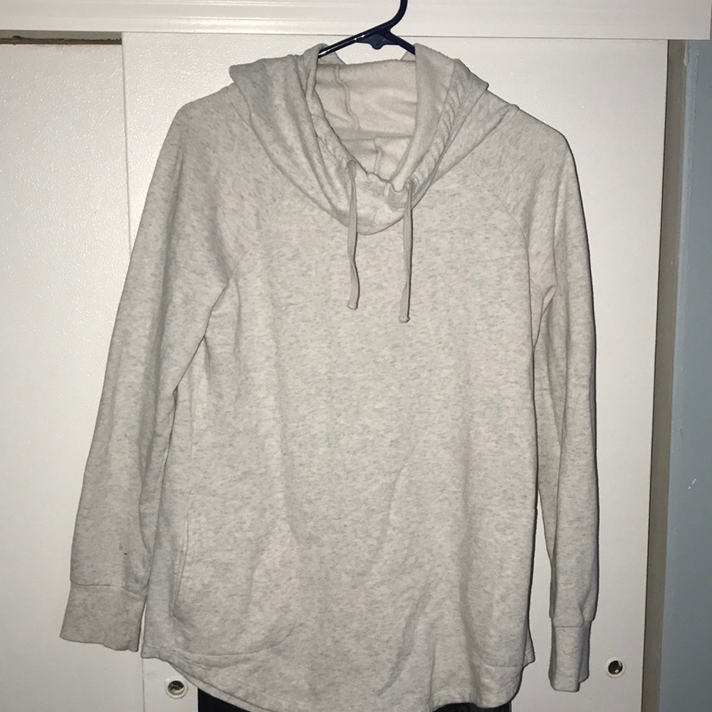Grey turtle neck hoodie